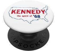 TLP-Retro 1968 Bobby Kennedy Shirt - RFK Robert Kennedy PopGrip - Support et Grip pour Smartphone/Tablette avec un Top Interchangeable