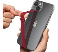 Tlp-Reusable Stretching Phone Strap, Silicone Cell Phone Grip Holder With Clip For Iphone Case Secure & Slim Smart Phone Holder For Hand. Sinji Loop Clip 230, Vin Rouge