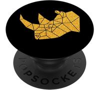 Tlp-Rhinocéros D'or Popsockets Popgrip - Support Et Grip Pour Smartphone/Tablette Avec Un Top Interchangeable