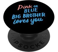 Tlp-Rose Ou Bleu Grand Frère Vous Aime Bébé Sexe Révéler Partie Popsockets Popgrip - Support Et Grip Pour Smartphone/Tablette Avec Un Top Interchangeable