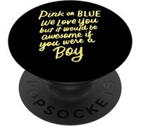 Tlp-Rose Ou Bleu Nous Vous Aimons Sexe Révéler Equipe Cadeau Popsockets Popgrip - Support Et Grip Pour Smartphone/Tablette Avec Un Top Interchangeable