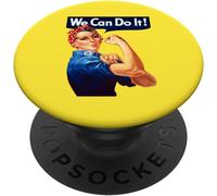 Tlp-Rosie The Riveter Poster We Can Do It Feminist Retro Popgrip - Support Et Grip Pour Smartphone/Tablette Avec Un Top Interchangeable