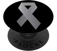 TLP-Ruban de soutien gris pour le cancer du cerveau PopSockets PopGrip - Support et Grip pour Smartphone/Tablette avec un Top Interchangeable