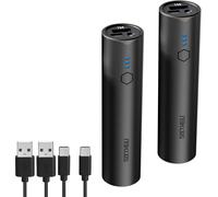 Tlp-S03 Portable Charger 2 Pack, 2-Port (Usb-C In&out) 5000mah Power Bank Fast Charging, External Battery Pack With Flashlight, Compatible With Iphone 14/13/12/11 Series, Samsung, Airpods, And More¿