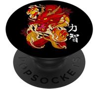 Tlp-Sagesse Et Pouvoir Du Dragon Chinois Mythologie Des Créature Popsockets Popgrip - Support Et Grip Pour Smartphone/Tablette Avec Un Top Interchangeable
