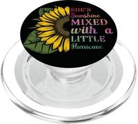 Tlp-She Is Sunshine Mixed With A Little Hurricane Sunflower Art Popsockets Popgrip - Support Et Grip Pour Smartphone/Tablette Avec Un Top Interchangeable Popsockets Popgrip Pour Magsafe
