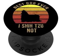 Tlp-Shih Tzu The Best Dog Ever Funny Vintage Shih Tzu Popsockets Popgrip - Support Et Grip Pour Smartphone/Tablette Avec Un Top Interchangeable