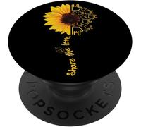 Tlp-Sign Language - Asl - American Sunflower - Share The Love Popsockets Popgrip - Support Et Grip Pour Smartphone/Tablette Avec Un Top Interchangeable