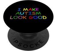 Tlp-Soutien De Sensibilisation À L'autisme Je L'autisme Faire Pa Popsockets Popgrip - Support Et Grip Pour Smartphone/Tablette Avec Un Top Interchangeable