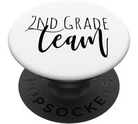 Tlp-Team Second Grade Gr 2nd Grade Teacher Popsockets Popgrip - Support Et Grip Pour Smartphone/Tablette Avec Un Top Interchangeable