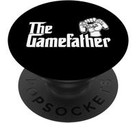 Tlp-The Game Father Funny Video Gaming Gamer Dad Gift Popsockets Popgrip - Support Et Grip Pour Smartphone/Tablette Avec Un Top Interchangeable