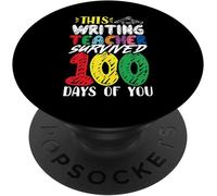 Tlp-This History Teacher Survived 100 Days Of You Student School Popsockets Popgrip - Support Et Grip Pour Smartphone/Tablette Avec Un Top Interchangeable