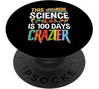 Tlp-This Science Teacher Is 100 Days Crazier Nuts Crazy Teachers Popsockets Popgrip - Support Et Grip Pour Smartphone/Tablette Avec Un Top Interchangeable