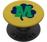 Tlp-Trèfle De La Marine Avec L'initiale De La Lettre Verte M Popsockets Popgrip - Support Et Grip Pour Smartphone/Tablette Avec Un Top Interchangeable