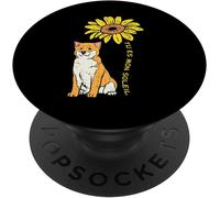 Tlp-Tu Es Mon Soleil Chien Shiba Inu Mignon Akita Inu Cadeau Popsockets Popgrip - Support Et Grip Pour Smartphone/Tablette Avec Un Top Interchangeable