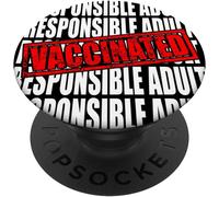 Tlp-Vaccinated Pro Vaccine Support Vaccination Men Women Stamp Popsockets Popgrip - Support Et Grip Pour Smartphone/Tablette Avec Un Top Interchangeable