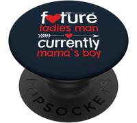 Tlp-Valentine's Day Boys Future Ladies Man Currently Mama's Boy Popgrip - Support Et Grip Pour Smartphone/Tablette Avec Un Top Interchangeable