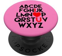 Tlp-Valentines Eye Chart Teacher Student Doctor Nurse Popsockets Popgrip - Support Et Grip Pour Smartphone/Tablette Avec Un Top Interchangeable