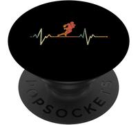 Tlp-Vintage Joueur De Football Cadeau Battement De C?Ur Football Popsockets Popgrip - Support Et Grip Pour Smartphone/Tablette Avec Un Top Interchangeable