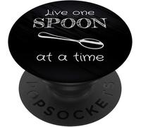 Tlp-Vivre Une Cuillère À La Fois Spoonies Maladie Chronique Popsockets Popgrip - Support Et Grip Pour Smartphone/Tablette Avec Un Top Interchangeable