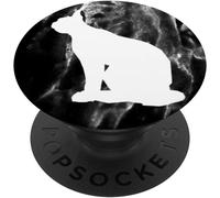 Tlp-White On Black Cat Silhouette Vintage Pet Lover Owner Gift Popsockets Popgrip - Support Et Grip Pour Smartphone/Tablette Avec Un Top Interchangeable