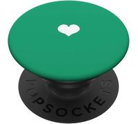 Tlp-White On Green Heart Minimal Art Love Valentines Day Gift Popsockets Popgrip - Support Et Grip Pour Smartphone/Tablette Avec Un Top Interchangeable