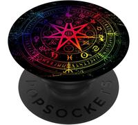 Tlp-Wiccan Pentagramme Païen Sorcière Wicca Goth Pentacle Popsockets Popgrip - Support Et Grip Pour Smartphone/Tablette Avec Un Top Interchangeable