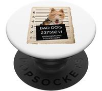 Tlp-Wire Hair Fox Terrier Dog Mug Shot Bad Dog Popsockets Popgrip - Support Et Grip Pour Smartphone/Tablette Avec Un Top Interchangeable