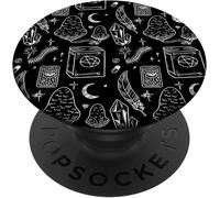 Tlp-Witch Element Drawing Dark Magic Devilish Goth Lover Gift Popgrip - Support Et Grip Pour Smartphone/Tablette Avec Un Top Interchangeable