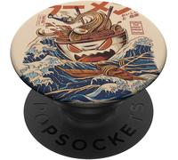 Tlp-X-Ray Great Ramen Kanagawa Nouilles Anime Kawaii Kaiju Ramen Popsockets Popgrip - Support Et Grip Pour Smartphone/Tablette Avec Un Top Interchangeable