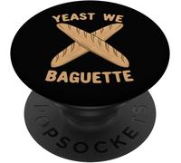 Tlp-Yeast We Baguette, Funny French Bread Pun Popsockets Popgrip - Support Et Grip Pour Smartphone/Tablette Avec Un Top Interchangeable