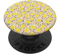 Tlp-Yellow Lemon Phone Grip Pop Up Knobs Fruit Phone Ring Holder Popgrip - Support Et Grip Pour Smartphone/Tablette Avec Un Top Interchangeable