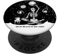 Tlp-You Are The Artist Reality Skeleton Painting Positivity Gift Popsockets Popgrip - Support Et Grip Pour Smartphone/Tablette Avec Un Top Interchangeable