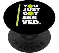 Tlp-You Just Got Served Funny Sports Pun Tennis Distressed Popsockets Popgrip - Support Et Grip Pour Smartphone/Tablette Avec Un Top Interchangeable