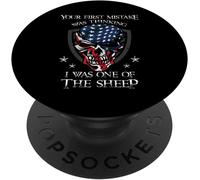 TLP-Your First Mistake Was Thinking I Was One Of The Sheep Skull PopGrip - Support et Grip pour Smartphone/Tablette avec un Top Interchangeable