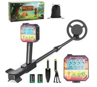 TLPEMN Détecteur de Métaux Enfant, Détecteur Léger avec Écran LCD et Indication Sonore, IP68 Étanche et Haute Sensibilité, 2 Modes Kit Chasse au Trésor pour Enfants Chercheur d'or (Orange)