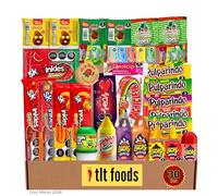 TLT FOODS Lot de Bonbons Mexicains - Pack Variété de Friandises Pimentées à Offrir, Mélange Assorti de Bonbons et Gourmandises, Boîte de Snacks du Mexique, Chamoy, Pelon Pelo Rico, Pulparindo