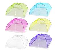 TLTLT Lot de 2 Grands parapluies Pliables en Maille for Pique-niques, barbecues et événements en Plein air. Protège des Insectes et des Mouches. Couleurs Assorties.