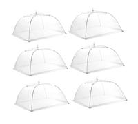 TLTLT Lot de 6 Cloches Alimentaires en Maille Pop-up réutilisables for Pique-niques en Plein air, Protection Anti-Mouches, Grand Filet en Maille for Assiettes et Bols