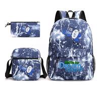 TLXNN Battle for Dream Island Sac à dos pour enfants 3 en 1 avec boîte à bandoulière, trousse à crayons pour adolescentes, cartable, sac à livres imprimé anime mignon