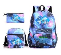 TLXNN Battle for Dream Island Sac à dos pour enfants 3 en 1 avec boîte à bandoulière, trousse à crayons pour adolescentes, cartable, sac à livres imprimé anime mignon, Type I, 3PCS SET