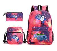 TLXNN Battle for Dream Island Sac à dos pour enfants 3 en 1 avec boîte à bandoulière, trousse à crayons pour adolescentes, cartable, sac à livres imprimé anime mignon
