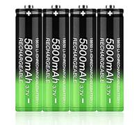 TLYA 3,7 V 5800Mah Batteries Batterie Rechargeable pour Lampe De Poche LED, Lampe Frontale, Les Appareils Électroniques,4pcs