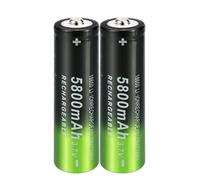 TLYA 3,7 V 5800Mah Batteries Batterie Rechargeable pour Lampe De Poche LED, Lampe Frontale, Les Appareils Électroniques,2pcs