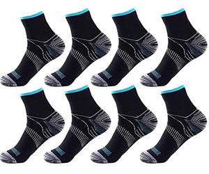 Tlynsnil 8 Paires Chaussettes de Compression pour Homme et Femme, de chaussettes de compression chaussettes fasciite plantaire pour Cyclisme Fitness Voyage Fitness Running Circulation Voyage en avion