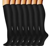 Tlynsnil Chaussettes de compression pour homme et femme 15-20 mmHg, 7 Paires Chaussettes de Compression pour Sportive, infirmiers, Voyage en Avion, Course à pied, de Grossesse, de Vol et de Voyage