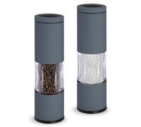 TLYSXPRO Ensemble de Moulins à Sel et Poivre avec Mouture Réglable | Moulin à Poivre Manuel avec Design Rechargeable | Noyau en Céramique | Indispensable de Cuisine (2 Pièces, Bleu-Gris)