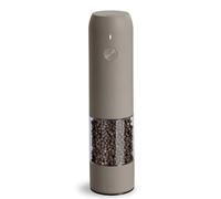 TLYSXPRO Moulin à poivre électrique, rechargeable par USB, moulin à sel et poivre automatique, avec réglage de la grosseur, lumière LED, rechargeable, accessoire de cuisine (1 pièce, Grège)