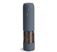 TLYSXPRO Moulin à poivre électrique, rechargeable par USB, moulin à sel et poivre automatique, avec réglage de la grosseur, lumière LED, rechargeable, accessoire de cuisine (1 pièce, Bleu-Gris)