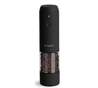 TLYSXPRO Moulin à poivre électrique, rechargeable par USB, moulin à sel et poivre automatique, avec réglage de la grosseur, lumière LED, rechargeable, accessoire de cuisine (1 pièce, Noir)